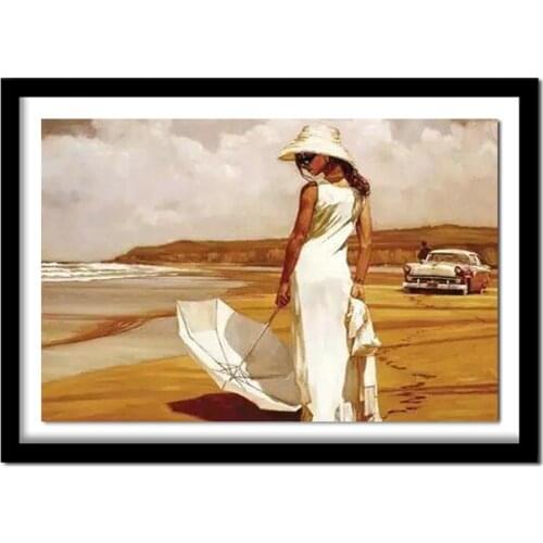Full diamond embroidery beauty girl diy square diamond handmade painting rhinestone picture cross stitch diy rhinestone painting