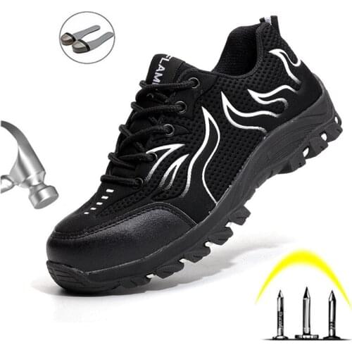 Steel Toe Cap Safety Work Boots Male Anti-Smashing Anti-Puncture Construction Shoes Non-Slip Leisure Wear-Resistant Safety Shoes