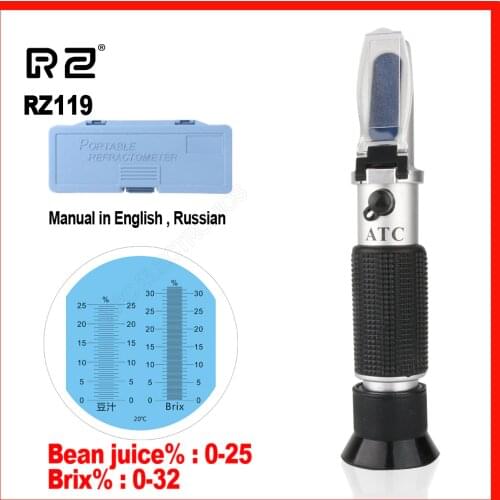 RZ Handheld Soy milk refractometer concentration meter 0~30% bean juice milk Brix meter refractometer sugar meter Refractometer