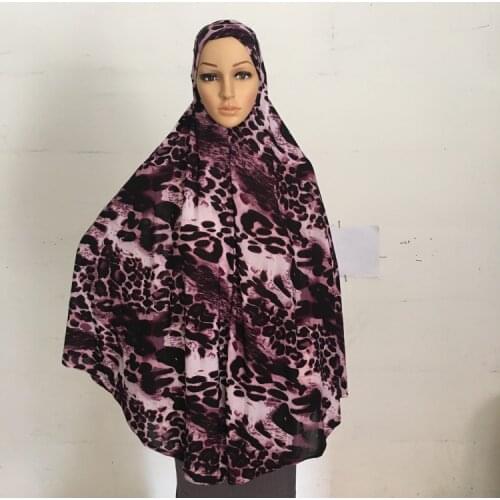 H026 Extra big size printed muslim hijab scarf islamic headscarf hat armia pull on headwrap pray turban caps kaftan