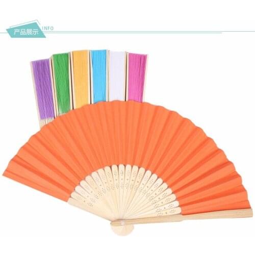 500pcs/lot Silk wedding hand fans silk wedding fans chirt