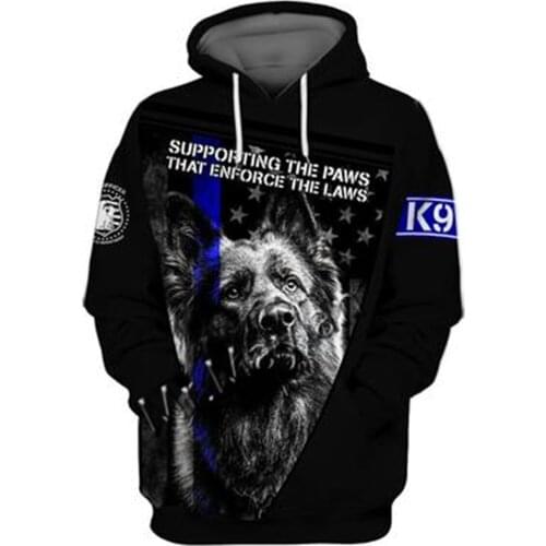Unisex 3D German Shepherd Graphic Hoodie Harajuku Hoodie Alt Clothing Animal Crossing Streetwear Oversized Hoodie Pullover QW-32