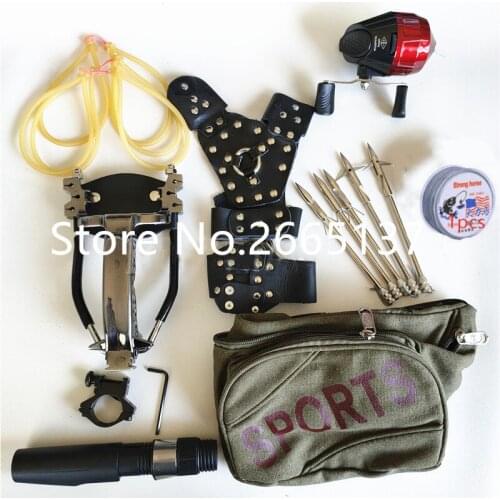 Outdoor Powerful Multi-Function Fishing Shooting Fish Slingshot Catapult Hunting Sling Shot Arrow kit slingshot Fish Darts Set