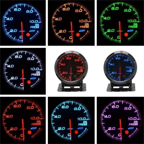 2.5" 60mm Universal DF Link Advanced BF Gauge Car Meter Oil Press Racing Gauge Engine Oil Pressure Sensor Included 15 Colors
