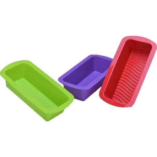 UPORS 3D Silicone Mold Rectangle Shape Toast Bread Mold Temperature Resistant Cake Pan Baguette Baking Tray Kitchen Accessories