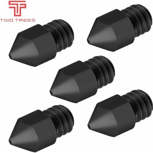 5pcs/lot 3D Printer parts Reprap MK8 Hardened steel nozzle 1.75mm 0.4/0.6/0.8mm for MK8 Ender 3 CR10 CR10S hotend kit