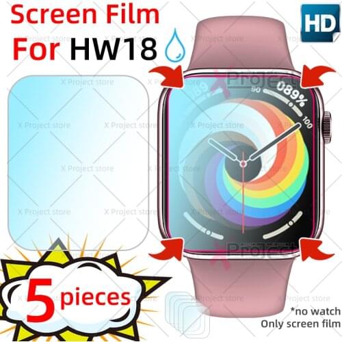 HW18 Screen Film Smart Watch SmartWatch Hydrogel Protective Film Screen Protector watches PK series 6 iwo 13 14 pro plus max