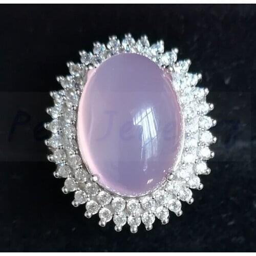 Natural real rose quartz ring Free shipping 925 sterling silver For women or girls 11CT big gemstone B912112