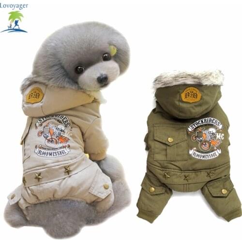 Hot Apparel Fashion dog clothes winter Stockriders Designer winter Dog Clothes 2 Colors Pet Jumpsuits For Puppy And Cats