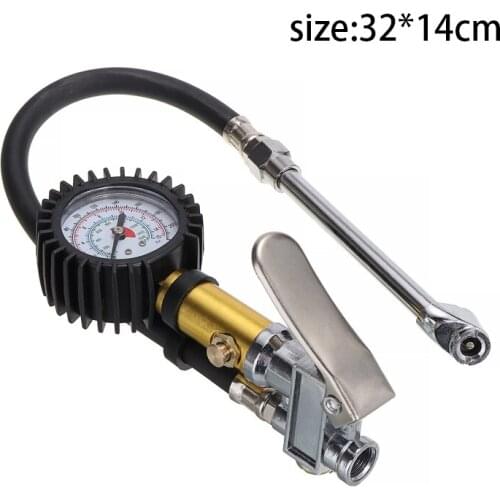 1pc Tyre Air Inflator Dial Pressure Meter Gauge Air Line Pump Pressure Dual Air Chuck Tester Accessories Tool