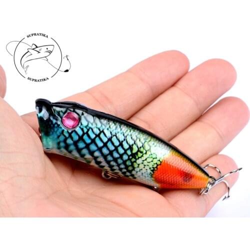 1Pcs Top Water Popper Fish Lure Baits 6.5cm/10.9g Wobblers Crankbait Isca Artificial Peche Leurre For River Lake Boat Fishing