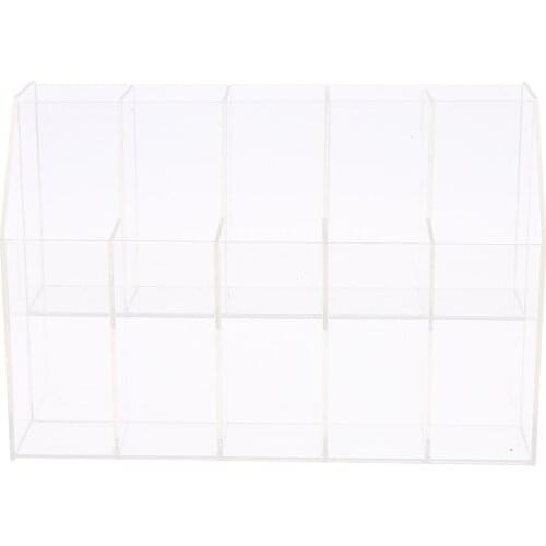 10 Grids Cosmetic Lipstick Storage Display Stand Rack Holder Organizer Case