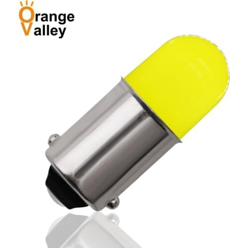 100pcs BA9S LED 12929 COB Round 3D T4W Car light LEDs License Plate Lamps Turn Signal Bulb Parking Lights Door Lamp White DC 12V