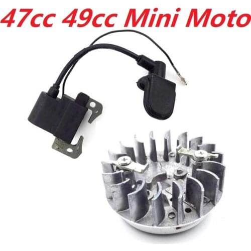 47cc 49cc pocket bike ignition coil ignitor rotor fly wheel mini moto atv quad Recoil Pull Starter accessories parts