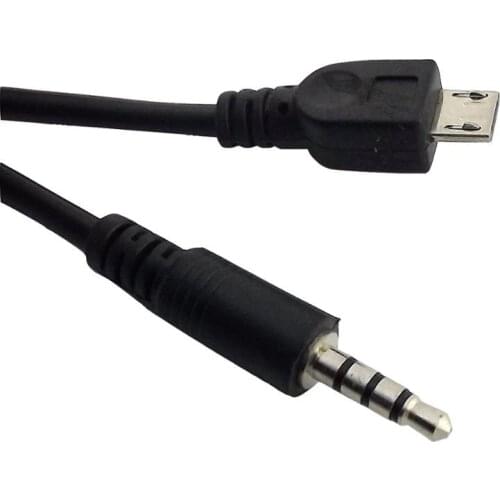 5pcs 3.5mm 4pole Stereo Male to Micro USB Male Plug Car AUX Out Connector Cable For Android Samsung Huawei 40cm