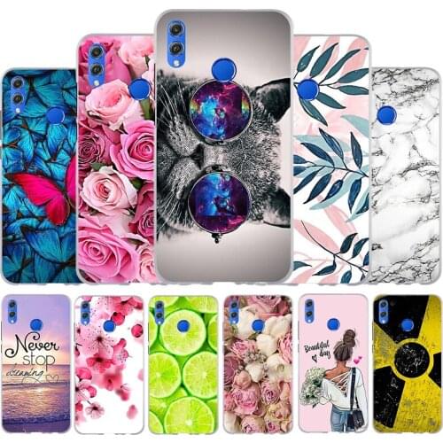 For Huawei Honor 8X Case Silicone Cute Cat Anime Soft TPU Cover Phone Case For Huawei Honor V10 Lite Honor8X JSN L21 L22 Cover