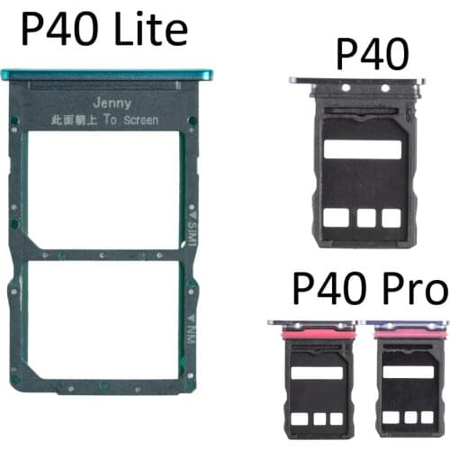 For Huawei P40 Pro SIM Card Tray Holder P40 Lite ProMicro SD Slot Socket Adapter Replacement Parts