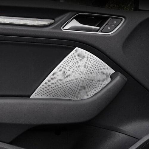 For Audi A3 12 13 14 15 16 17 2018 High Quality Stainless Steel Car Handle Speaker Net Cover Cover Trim Car Styling Accessories