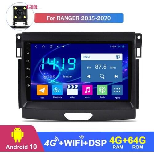 For Ford Ranger 2015 2016 2017 2018 2019 2020 GPS Navigation Multimedia Player CarPlay and dsp 4G RAM 64G ROM Car Radio 4G LTE