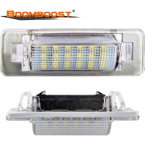 For Mercedes Benz W210 4D Sedan W202 4D Sedan Facelif High Power Error Free 18 SMD 3528 SMD LED 2 pcs License Plate Light Lamp