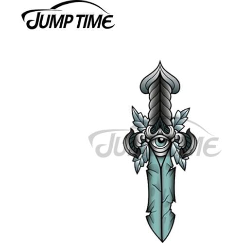 JumpTime 13 x 2.8cm For Eye Dagger Car Stickers Cartoon Motorcycle Refrigerator Decal Windshield Waterproof Graphics