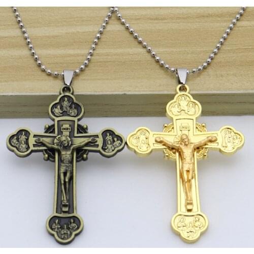 HeyMamba INR Christian Jesus Cross Pendant Religious Church Wall Crosses Catholic Crucifix Home Chapel Cross Wall Decor Gift