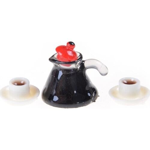 Miniature Plate jam Drink cup dish bowl tableware set Dollhouse Toy Doll Food Kitchen living room Accessories