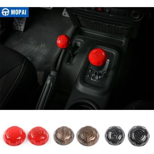 MOPAI Car Interior Gear Shift Knob Shifter Top Head Decoration Cover Trim for Jeep Wrangler JK 2007-2017 Car Accessories Styling