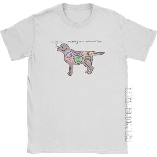 Anatomy Of A Chocolate Lab Mens T-Shirt Labrador Retriever Vintage Cotton Tee Shirt Short Sleeve T-Shirts Summer Clothes