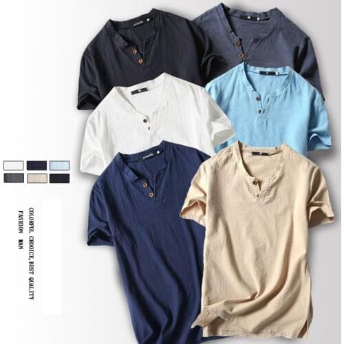 Men Traditional Chinese Clothing Tops Tang Suit Hanfu Chinese T-Shirt New Year Top Clothes Blouse Kung Fu Tai Chi Uniform SL3015