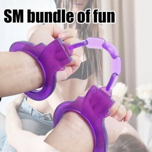 Handcuffs Bdsm Soft Silicone Bdsm Kit Slave Police Strap-on Handcuffs for Girls Adult Toys Couple Sex Games