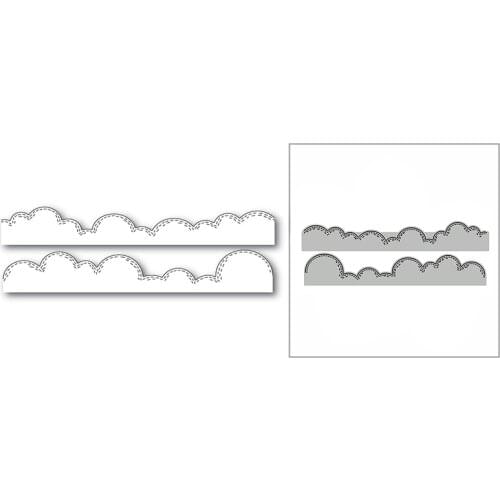New Double Stitched Cloud Border 2020 Metal Cutting Dies for DIY Scrapbooking and Card Making Decor Embossing Craft No Stamps