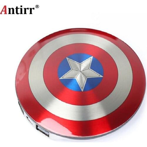NEW external Battery Captain USA Shield 6800mAh duble USB power bank charger for iPhone 5 6 6s samsung s5 s6 free shipping