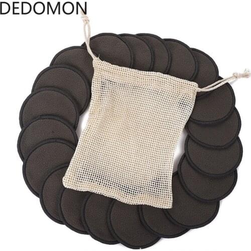 12PCS Makeup Removal Cotton Pad Reusable Bamboo Fiber Washable Rounds Pads For Face Eye Beauty Make Up Tool Maquiagem Portable