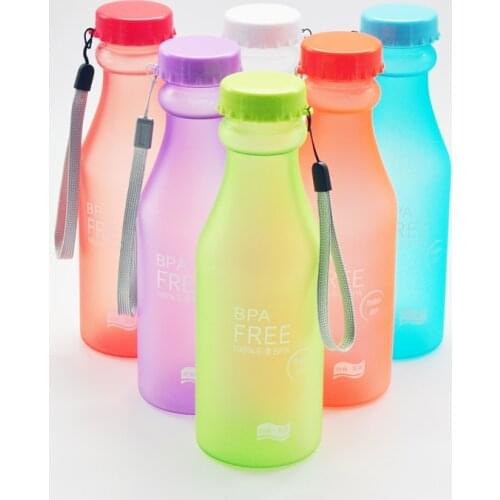 550ml Portable Plastic Water Bottle Bpa Free Unbreakable Sport Bottles Outdoor Camping Drinkware Accessories