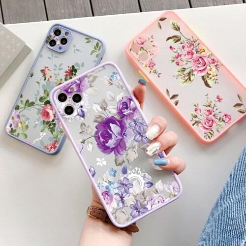 Retro Spring Bloom Flowers Phone Case For iPhone 12 11 Pro Max X XR XS MAX 6s 7 8 Plus SE 2020 Hard Shockproof Back Cover Fundas
