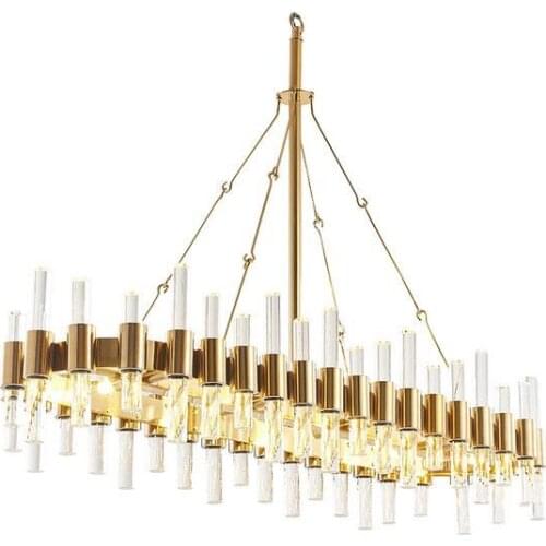 LED Modern Gold Crystal Clear Designer Oval Round LED Chandelier Lighting Lustre Suspension Luminaire Lampen For Dinning Room