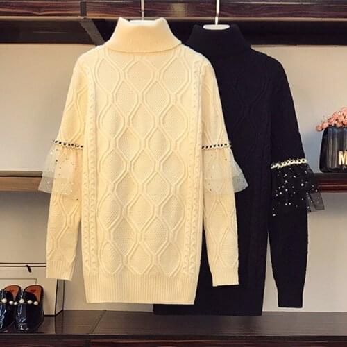 Women Turtleneck Sweaters Autumn Winter 2021 Pull Jumpers European Casual Twist Warm Sweaters Female Oversized Sweater Pull