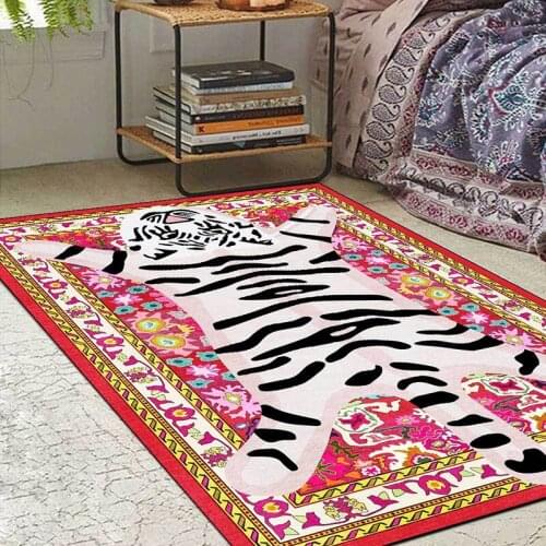 Tiger Printed Rugs for Home Living Room Luxury Bedroom Bedside Carpet Hallway Entrance Anti Slip Door Floor Mats Kitchen Rugs