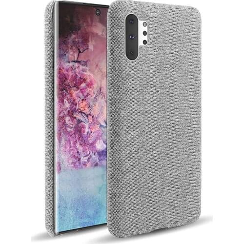 Cloth Cases For Samsung Galaxy Note 10 Plus Case Note 10+ Slim Retro Cloth Hard Phone Cover For Samsung Note10 Plus Note10 Coque