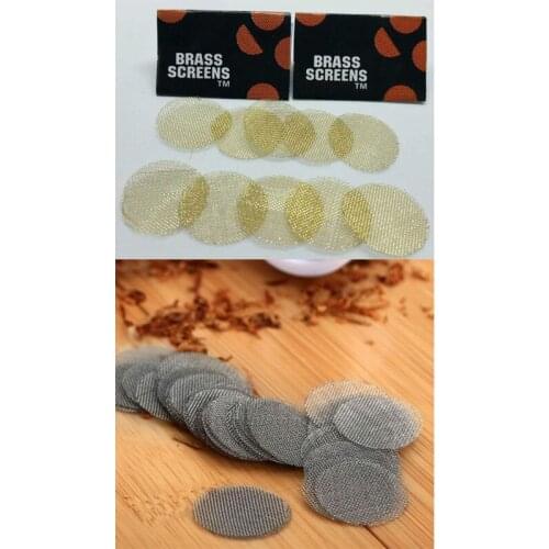 20pcs Hookah Water Pipe Stainless Steel Tobacco Smoking Accessorie Metal Filters Smoke Pipe Screen Gauze 19mm Silver or Golden