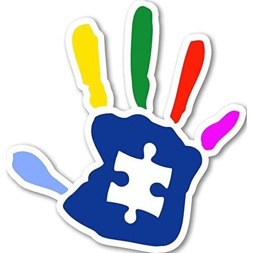 Awareness Vinyl Stickers with Jigsaw Puzzles High Quality KK Vinyl Car Sticker for Cars, Windows, Laptops, Laptops, Waterproof