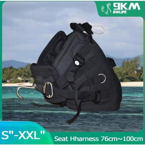 High Qualit Black Seat Kite Harness 29in-39in for Outdoor Trainer Traction Kite Kiteboarding KITESURFING Equipment Accessories
