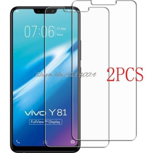 2PCS for Vivo Y81 1808, 1803, V1732A Tempered Glass Protective FOR Vivo Y83 6.22" Screen Protector Film phone Cover