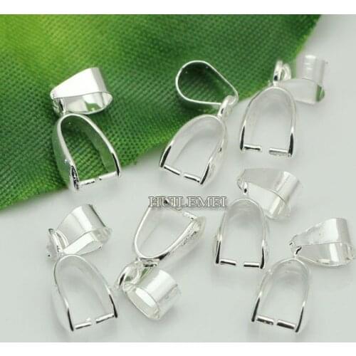 200pcs/lot Wholesale Pendant Clip Clasp Pinch Clip Bails Pendant Connectors Bails DIY Jewelry Making Findings Accessories