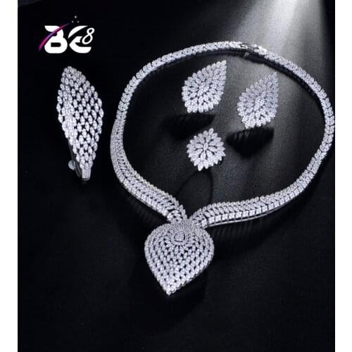 Be 8 Top Quality Bridal Jewelry Sets for Women New Elegent Zircon Paved Bohemia Set Jewelry Wedding Party Accessories S190