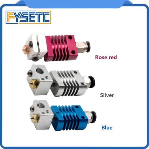 1sets J-head Hotend Bowden Extrusion Head Kit Red/Blue/Silver Assembled Extruder Kit For CR-8/CR-10 1.75mm Nozzle 0.4mm