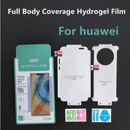 1 Front 1 Back Full Body Hydrogel Film For huawei Mate40pro Screen Protector For P40pro plus Nova7 8 HONOR V40 With Package TPU