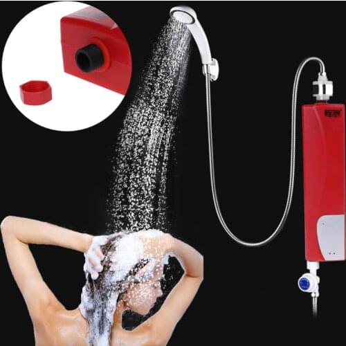 1PC Mini Tankless Instant Electric Water Heater 220V 3000W For Indoor Shower Bathroom Kitchen EU Plug 2 Colors