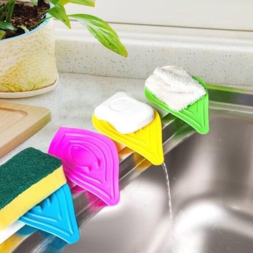100PCS vanzlife multifunctional slip ring leaves soap box drain and clean soap dishes kitchen sink sponge holder shipping EMS